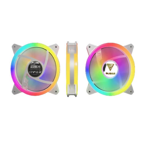 Gamdias Aeolus M2-1204R 120mm ARGB Cabinet Fan (White)